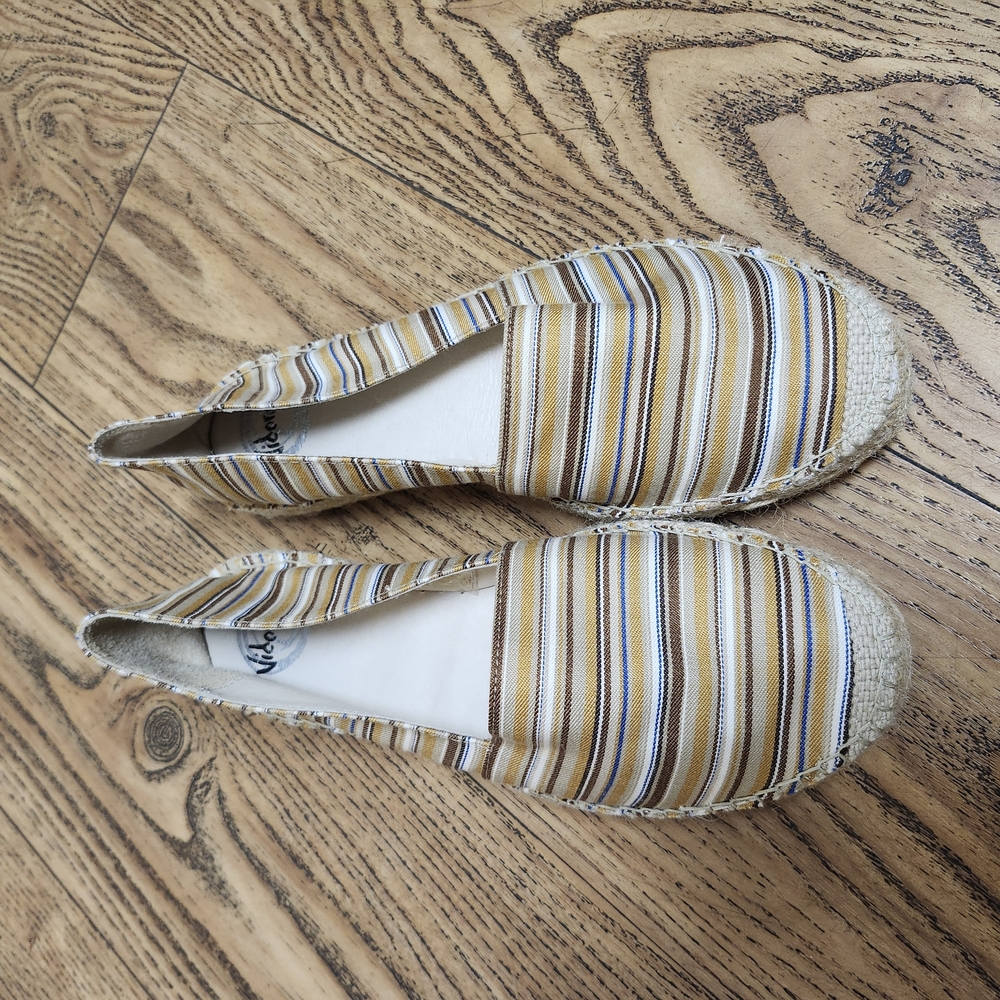 Vidorreta Women's Canvas Flat Espadrilles Size EU 41 US 11 UK 8